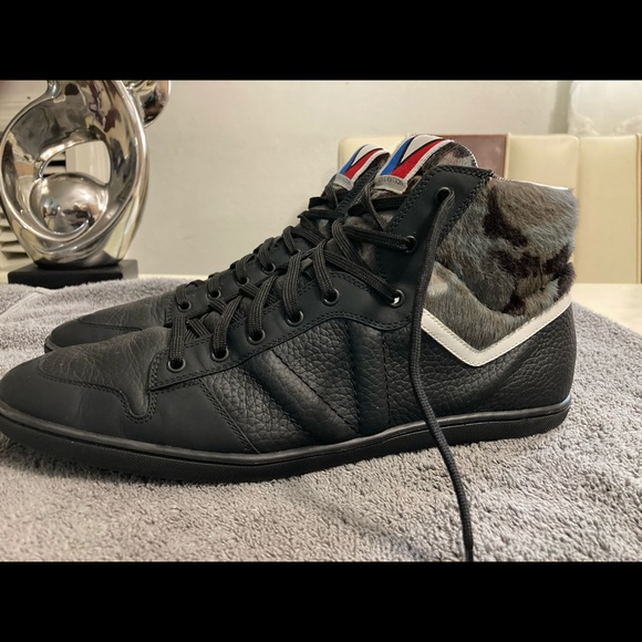 Louis Vuitton LV6 Men's 6 Camo X Black Leather Spitfire High Top Sneaker - Picture 2 of 13